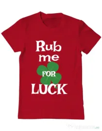 Tricou ADLER barbat Rub me for luck Rosu