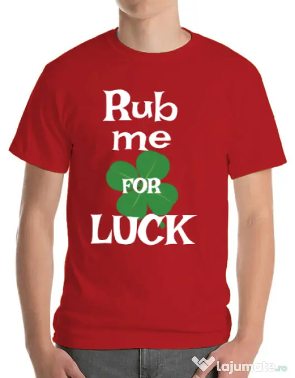 Tricou ADLER barbat Rub me for luck Rosu