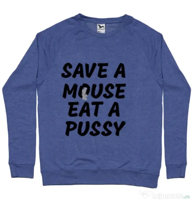 Bluza ADLER barbat Save a mouse Albastru melanj