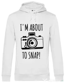 Hoodie barbat cu gluga About to snap Alb