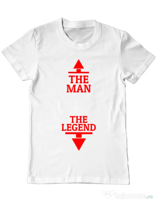 Tricou ADLER barbat The man the legend Alb
