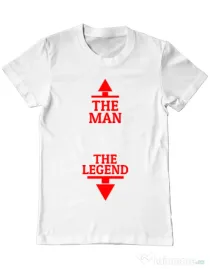 Tricou ADLER barbat The man the legend Alb