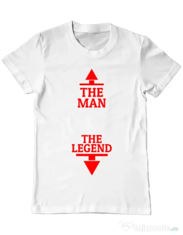 Tricou ADLER barbat The man the legend Alb