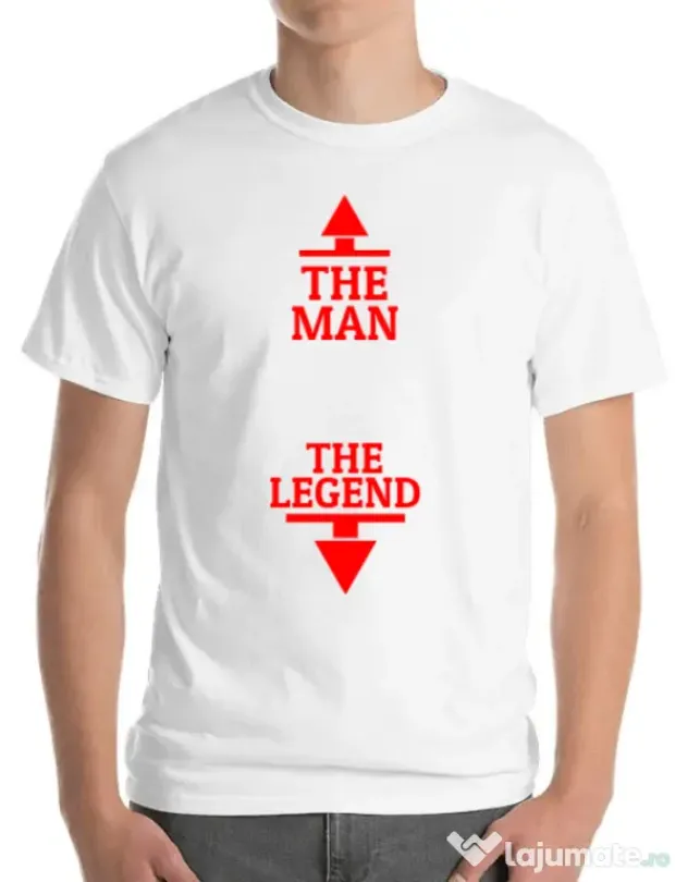 Tricou ADLER barbat The man the legend Alb