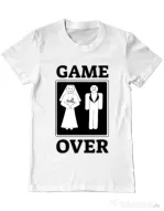 Tricou ADLER barbat Game over Alb