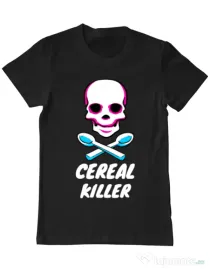 Tricou ADLER barbat Cereal killer Negru