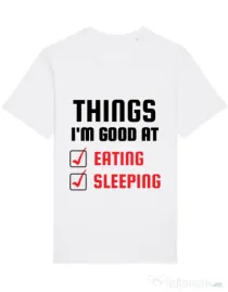 Tricou STANLEY STELLA barbat Things I am good at Alb