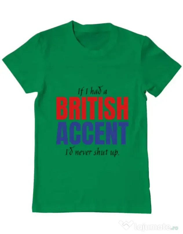 Tricou ADLER barbat British accent Verde mediu