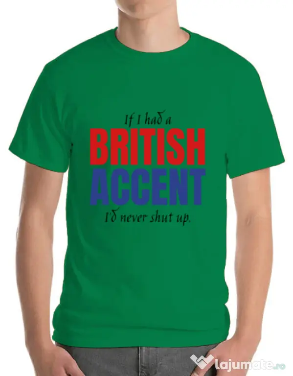 Tricou ADLER barbat British accent Verde mediu