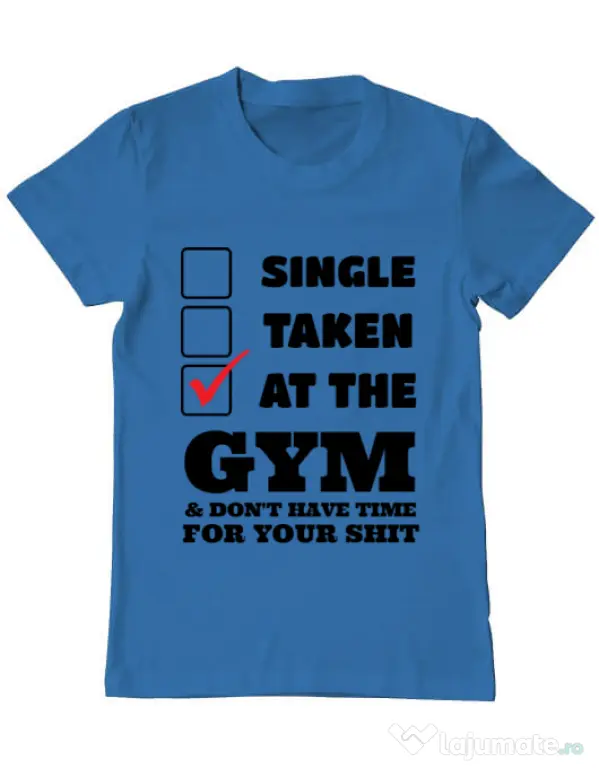 Tricou ADLER barbat At the gym Albastru azuriu