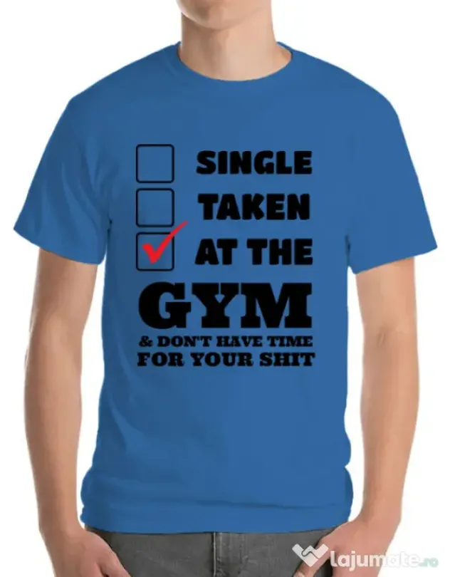 Tricou ADLER barbat At the gym Albastru azuriu