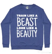 Bluza ADLER barbat Train like a beast Albastru melanj