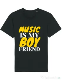 Tricou STANLEY STELLA barbat Music is my boyfriend Negru