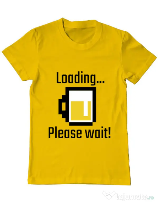 Tricou ADLER barbat Beer loading Galben