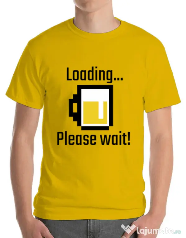 Tricou ADLER barbat Beer loading Galben