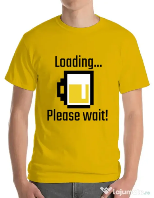 Tricou ADLER barbat Beer loading Galben