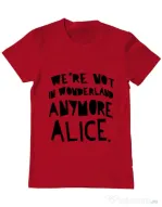 Tricou ADLER barbat Not in wonderland Rosu