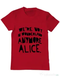 Tricou ADLER barbat Not in wonderland Rosu