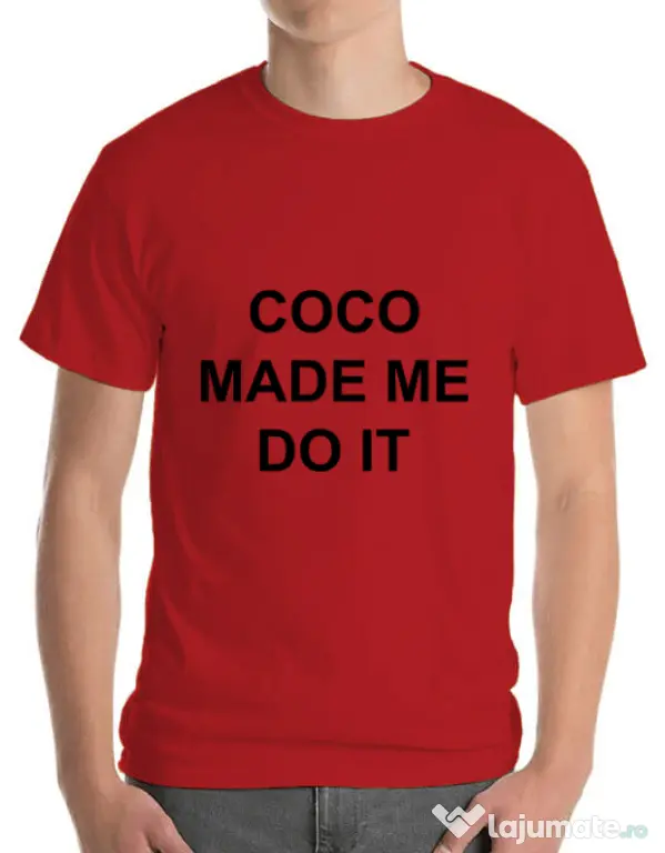 Tricou ADLER barbat Coco made me do it Rosu