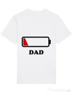 Tricou STANLEY STELLA barbat Dad battery Alb