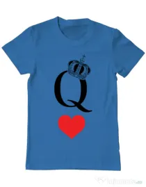 Tricou ADLER barbat Fancy queen Albastru azuriu