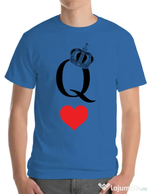 Tricou ADLER barbat Fancy queen Albastru azuriu