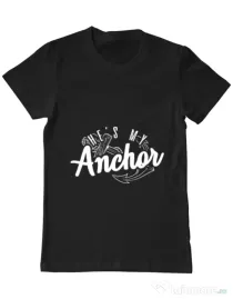 Tricou ADLER barbat He s my anchor Negru