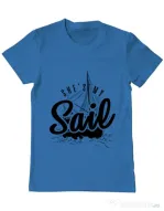 Tricou ADLER barbat She s my sail Albastru azuriu