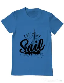 Tricou ADLER barbat She s my sail Albastru azuriu