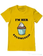 Tricou ADLER barbat Her studmuffin Galben