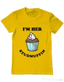 Tricou ADLER barbat Her studmuffin Galben