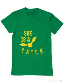 Tricou ADLER barbat She is a catch Verde mediu