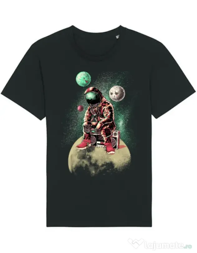 Tricou STANLEY STELLA barbat Astronaut - DJ Negru