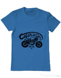 Tricou ADLER barbat Caferacer Albastru azuriu