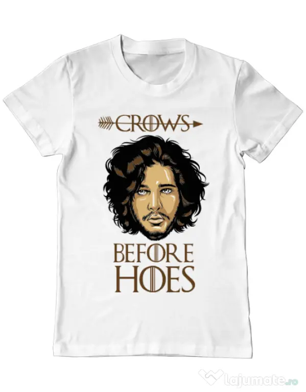Tricou ADLER barbat Crows Before Hoes Alb