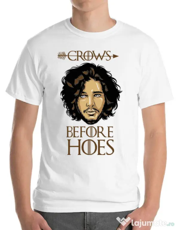 Tricou ADLER barbat Crows Before Hoes Alb