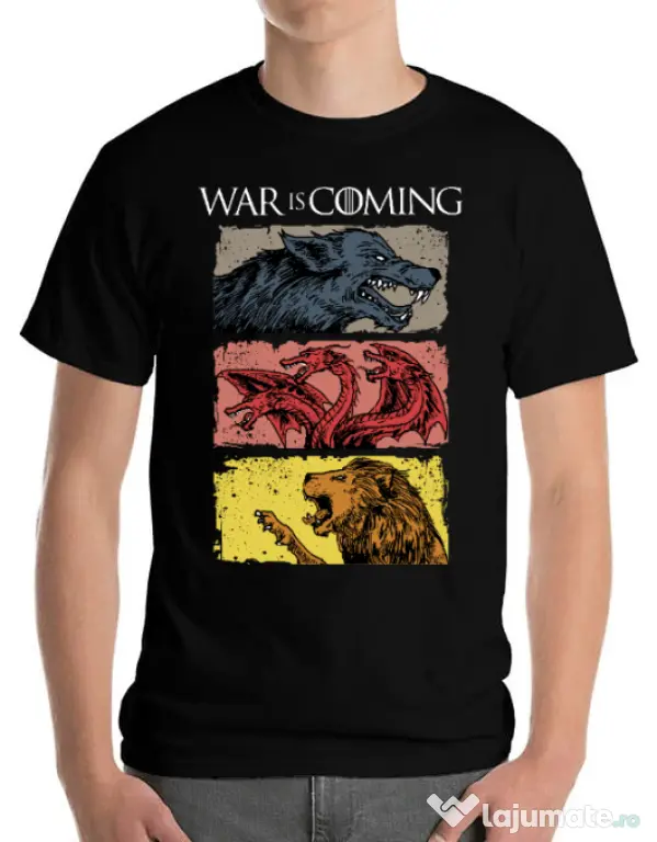 Tricou ADLER barbat War is coming Negru