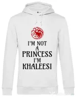 Hoodie barbat cu gluga I'm Khaleesi Alb