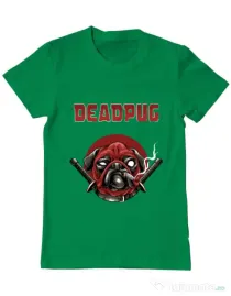 Tricou ADLER barbat Deadpug Verde mediu