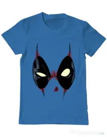 Tricou ADLER barbat Deadpool mask Albastru azuriu