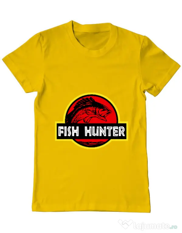 Tricou ADLER barbat Fish hunter Galben