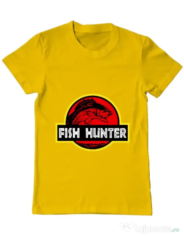 Tricou ADLER barbat Fish hunter Galben