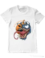 Tricou ADLER barbat Halloween Venom Alb