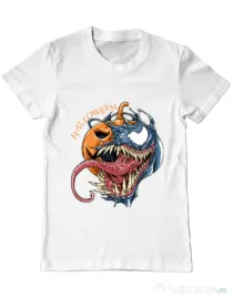 Tricou ADLER barbat Halloween Venom Alb