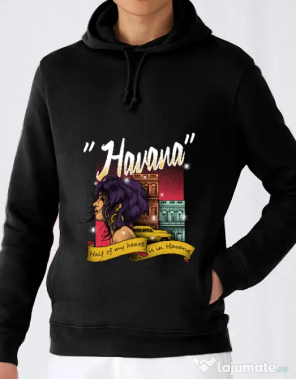 Hoodie barbat cu gluga Havana Negru