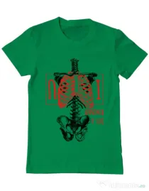 Tricou ADLER barbat Just a reminder Verde mediu
