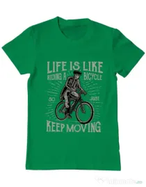 Tricou ADLER barbat Keep moving Verde mediu