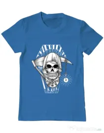 Tricou ADLER barbat Experience death Albastru azuriu