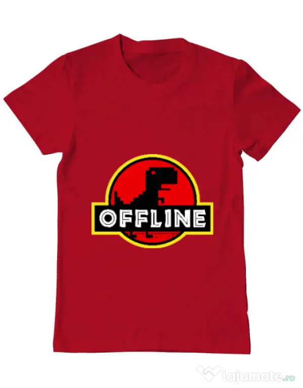 Tricou ADLER barbat Offline Rosu