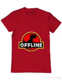 Tricou ADLER barbat Offline Rosu